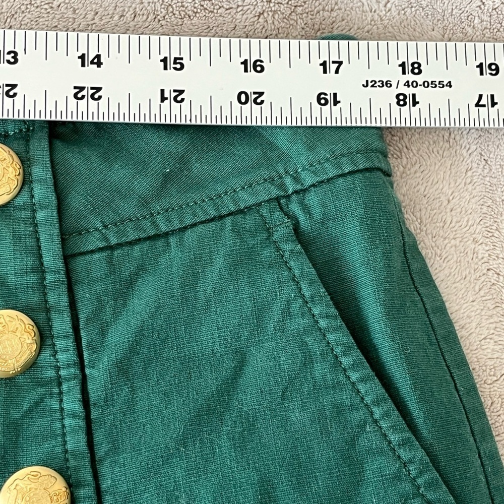 Talbots Green Cotton Slub Sailor Crop Pants Nautical Wide Leg Size 14 Vacation - Picture 11 of 13